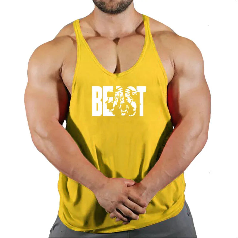 2022 Cotton Gyms Tank Tops Men Sleeveless Tank Tops For Boys Bodybuilding Clothing Undershirt Fitness Stringer Vest