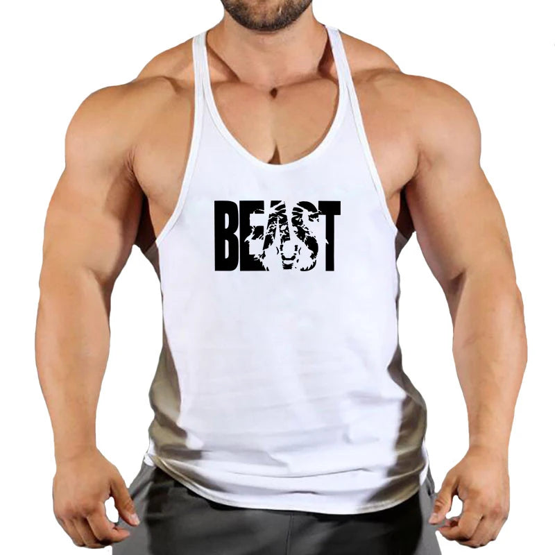 2022 Cotton Gyms Tank Tops Men Sleeveless Tank Tops For Boys Bodybuilding Clothing Undershirt Fitness Stringer Vest