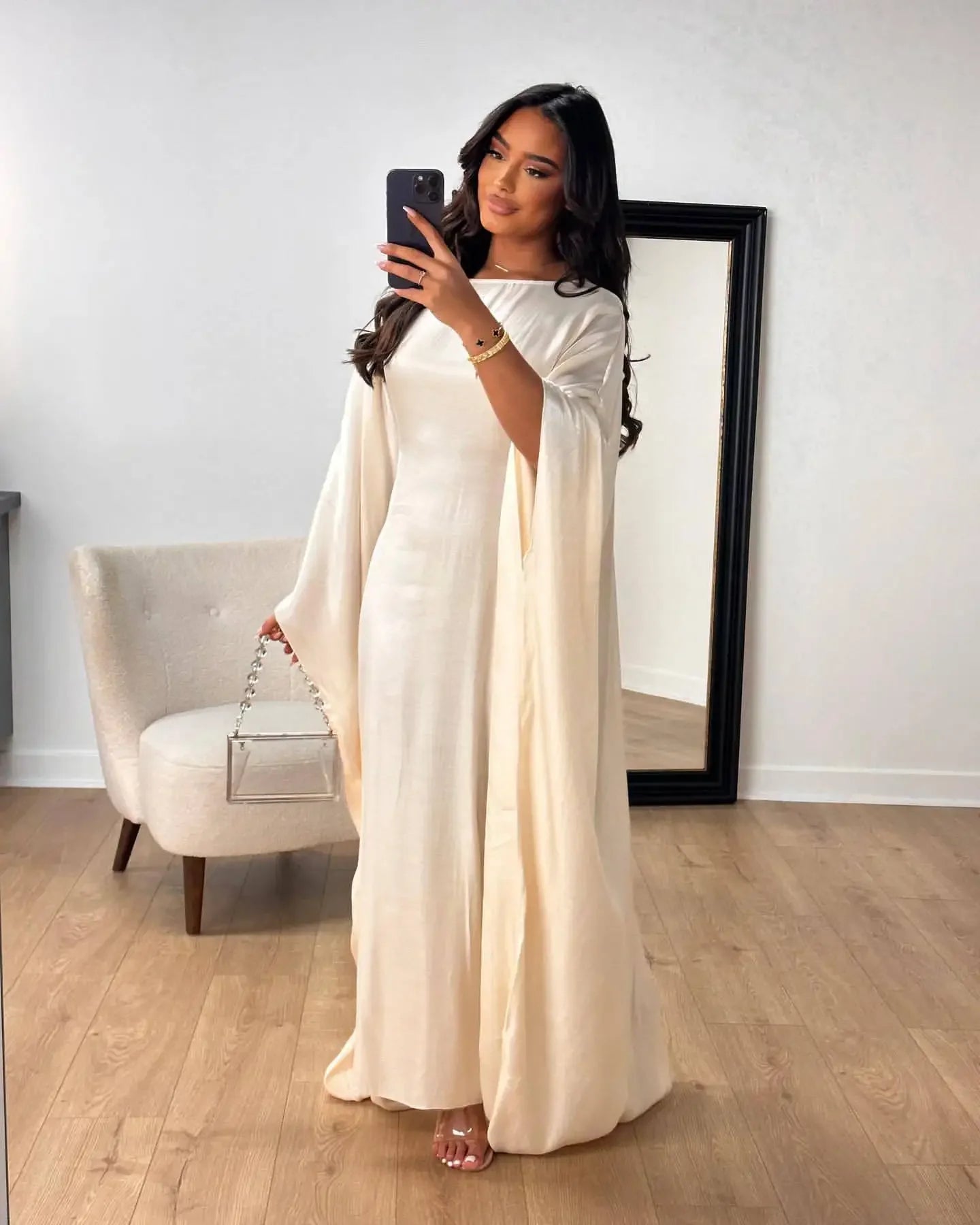 Butterfly Abaya Inside Inner Belt Muslim Party Long Dress Abayas for Women Dubai Turkey Islamic Clothing Ramadan Eid Kaftan Robe