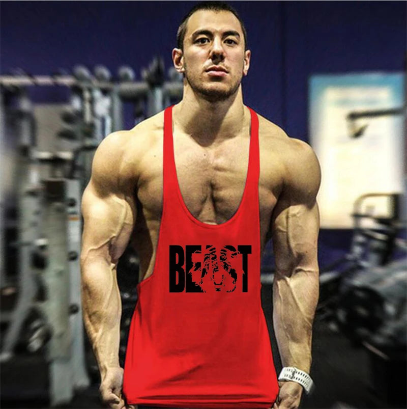2022 Cotton Gyms Tank Tops Men Sleeveless Tank Tops For Boys Bodybuilding Clothing Undershirt Fitness Stringer Vest