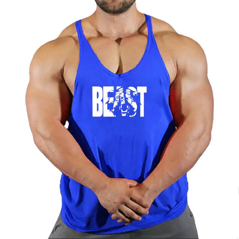 2022 Cotton Gyms Tank Tops Men Sleeveless Tank Tops For Boys Bodybuilding Clothing Undershirt Fitness Stringer Vest